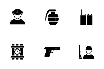 Army And Military Glyph Icon Pack