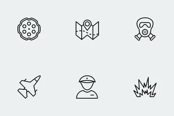 Army And Military Line Icon Pack