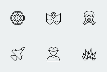 Army And Military Line Icon Pack