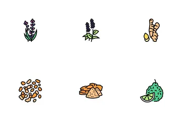 Aromatherapie-Kräuter Icon Pack