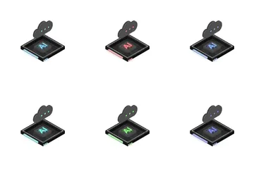 Arquitetura de chip AI - Volume 1 Icon Pack