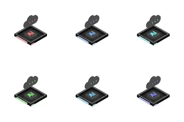 Arquitetura de chip AI - Volume 1 Icon Pack