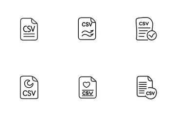 Arquivo CSV Pacote de Ícones