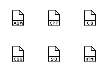 Arquivo de programação Pacote de Ícones