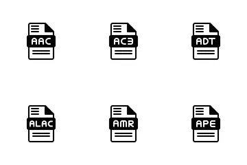 Arquivos de áudio Pacote de Ícones