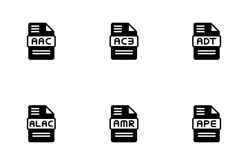 Arquivos de áudio Pacote de Ícones