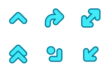 Arrows Blue Icon Pack