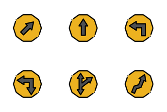 Arrows Sign Board Icon Pack