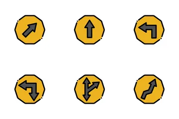 Arrows Sign Board Icon Pack