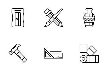 Art And Craft Supplies Icon Pack