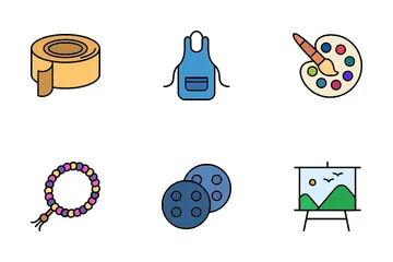 Art And Craft Supplies Icon Pack
