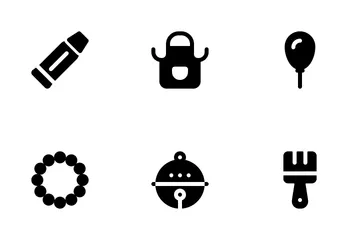 Art And Craft Supplies Icon Pack