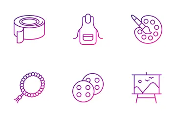 Art And Craft Supplies Icon Pack