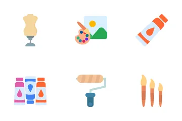 Art And Craft Supplies Icon Pack