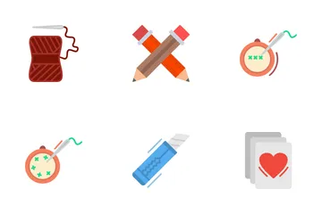 Art And Craft Supplies Icon Pack