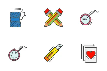 Art And Craft Supplies Icon Pack