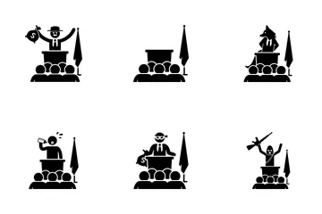 Art des Politikers Symbolpack