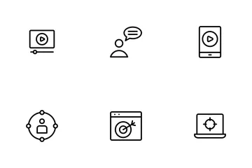 Art Design And Development Line Icons Icon Pack