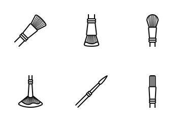 Art & Design - Brushes (outline) Icon Pack