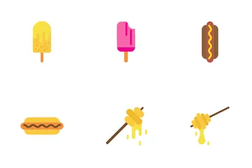 Artículo de panadería - Plano Paquete de Iconos