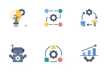 Artificial Intelligence And Machine Learning Icon Pack