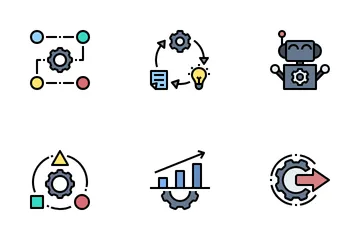 Artificial Intelligence And Machine Learning Icon Pack