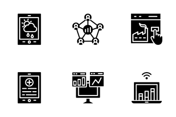 Artificial Intelligence In IOT Icon Pack