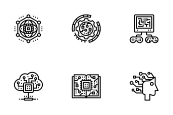 Artificial Intelligence Outline Icon Pack