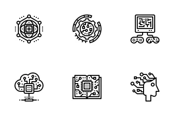 Artificial Intelligence Outline Icon Pack