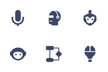 Artificial Intelligent And Machine Learning Icon Pack