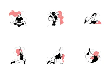 Asanas de yoga Paquete de Iconos