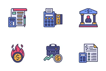 Asesor financiero Paquete de Iconos
