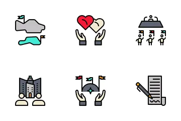 Association Filled Outline Icon Pack
