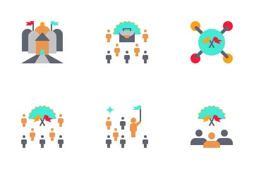Association Flat Icon Pack