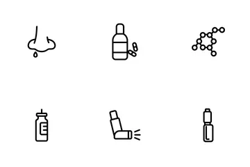 Asthma Illness Icon Pack