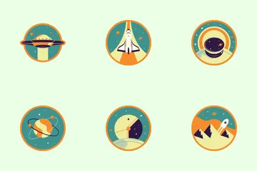 Astronaut Badge Icon Pack