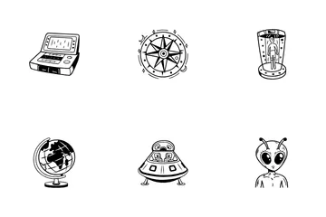 Astronaut und Weltraum Icon Pack