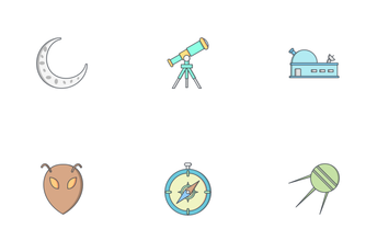 Astronomy Flat  Icon Pack