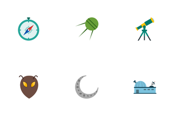Astronomy Flat Icon Pack