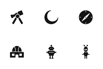 Astronomy Glyph Icon Pack