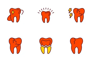 Cuidado dental Pacote de Ícones