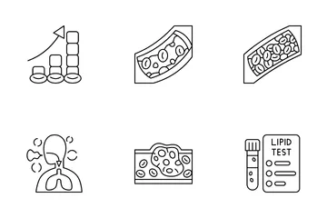 Aterosclerose Pacote de Ícones