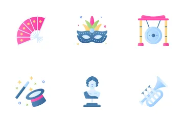 Atividades culturais Icon Pack