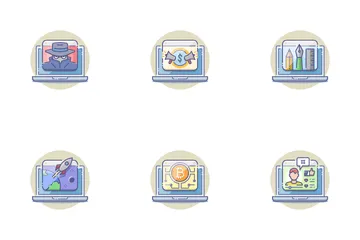 Atividades de computador Pacote de Ícones
