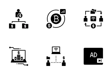 Ativo digital e produto intangível Pacote de Ícones