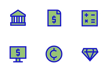 Ativo Financeiro Pacote de Ícones