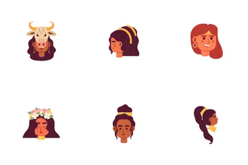 Attractive Mysterious Women Icon Pack