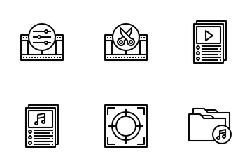 Áudio e vídeo Pacote de Ícones