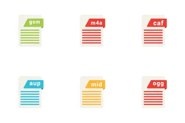 Audio File Formats Icon Pack