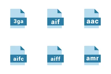 Audio File Formats Icon Pack